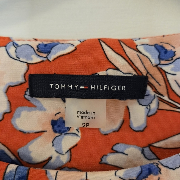 Tommy Hilfiger Multicolor Petite Floral A Line Sleeveless Dress Size 2P - Picture 2 of 8
